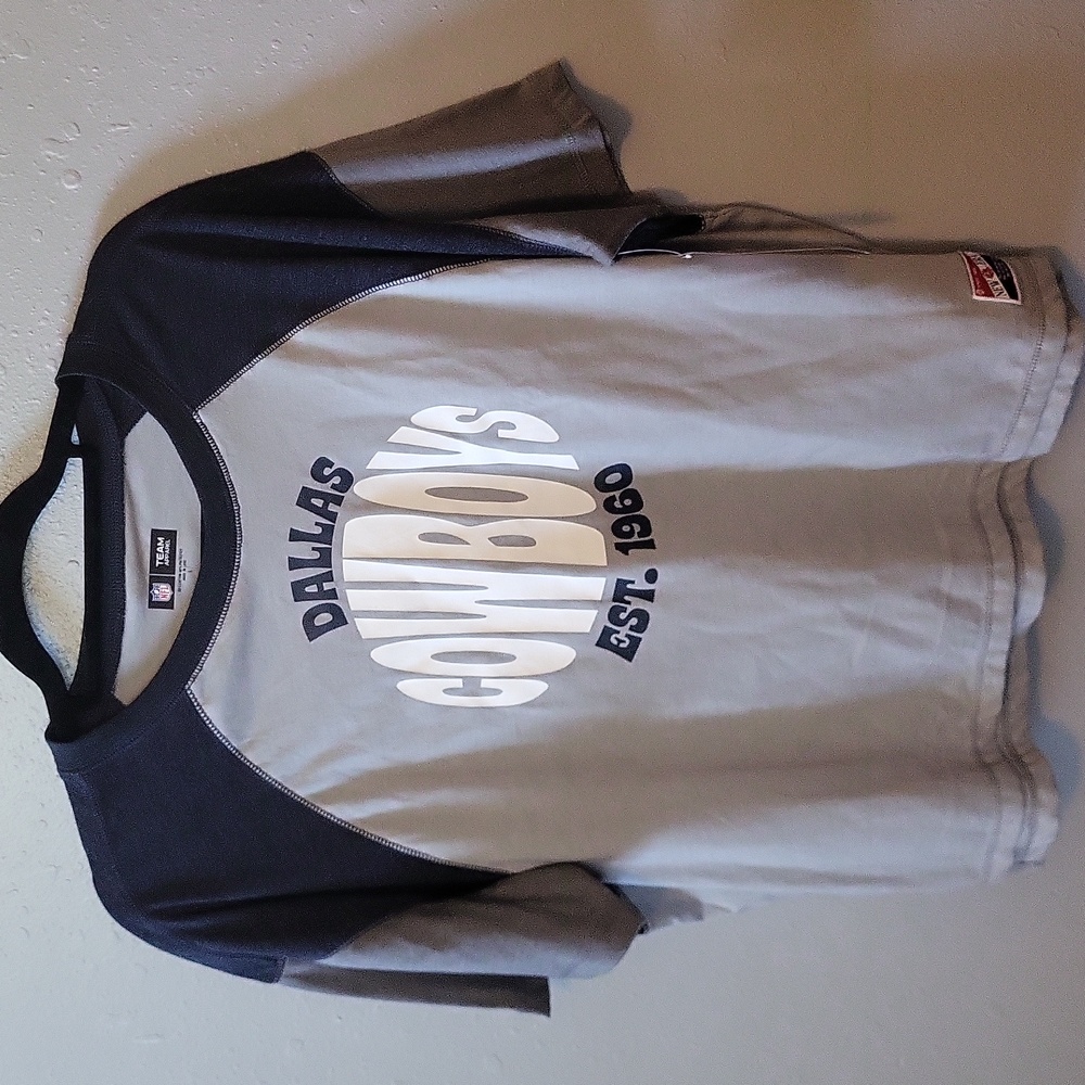 New Women's Dallas Cowboys Color Block Grey T-Shirt